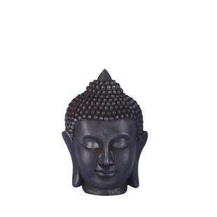 新中式金属铸铁生铁佛首佛头摆件家居老铁器佛像禅意寺庙寺院摆件