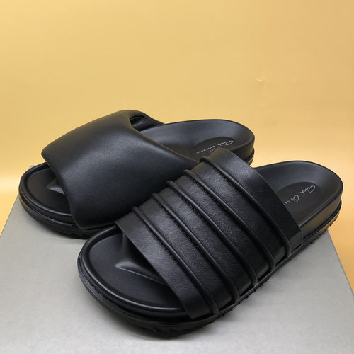 2025新款夏季平底褶皱一字拖懒人鞋男女休闲RO沙滩平底凉拖鞋皱皮