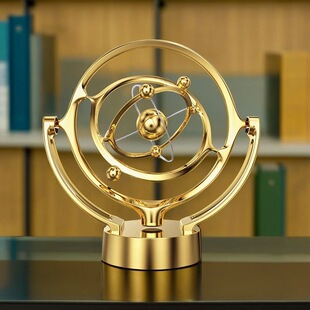 新款地球天体永动仪不停永动机创意桌面摇摆器牛顿摆装饰品工艺品