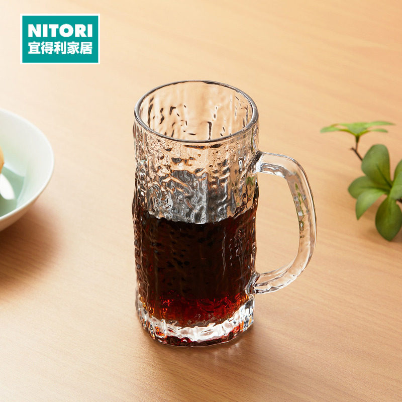 NITORI宜得利家居 啤酒杯大号玻璃带把手酒果汁牛奶饮水杯,餐饮具,啤酒杯,淘宝优惠券,粉丝福利购,淘宝优惠卷
