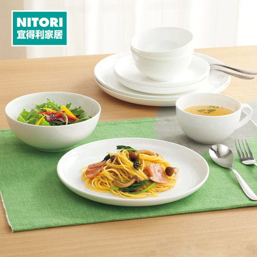 NITORI宜得利家居纯白骨瓷餐具