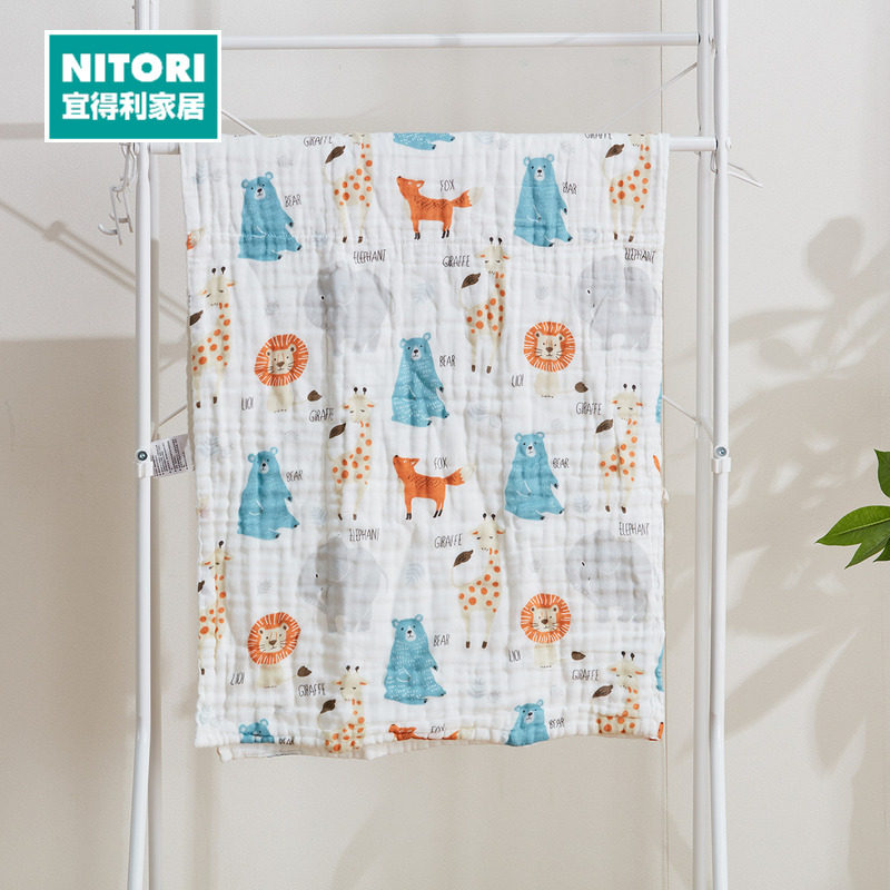 NITORI宜得利家居 泡泡纱纯棉卡通浴巾超软吸水包巾洗澡用品