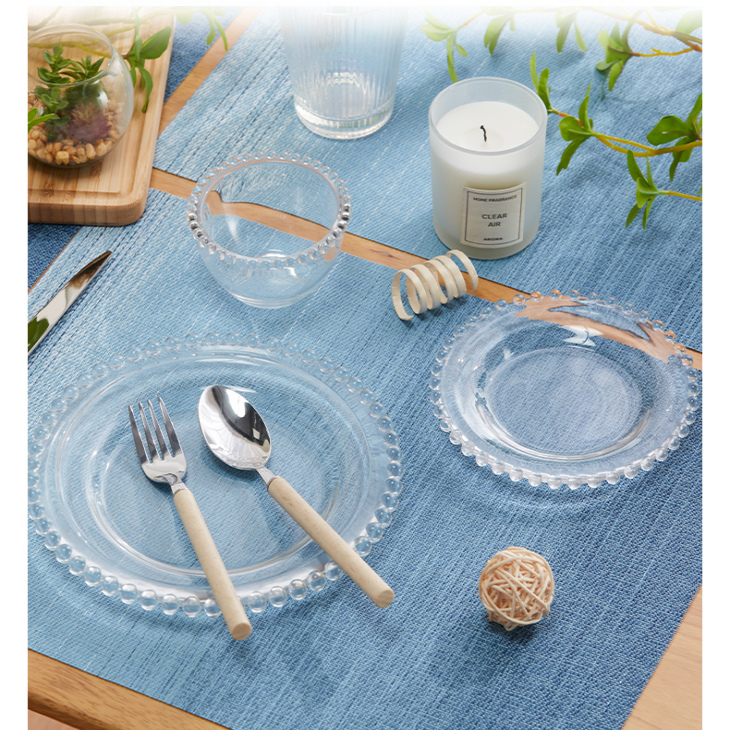 NITORI宜得利家居珠边玻璃碗盘