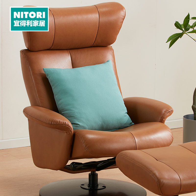 NITORI宜得利家居 家用沙发椅子抱枕靠垫纯色简约含芯泡泡纱靠枕