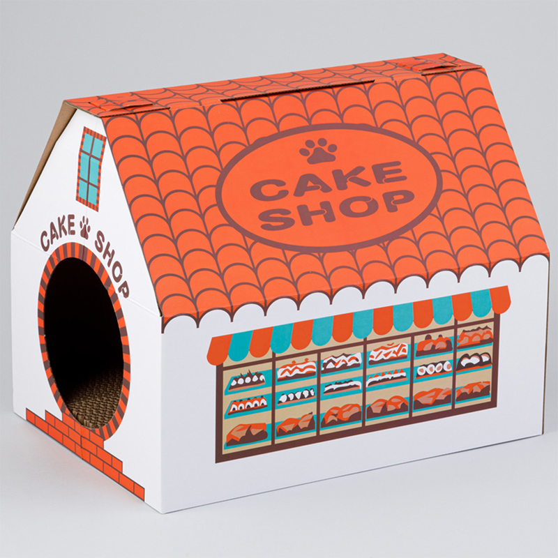 NITORI宜得利家居日式杂货铺猫房子猫抓板猫窝瓦楞纸小屋磨爪玩具