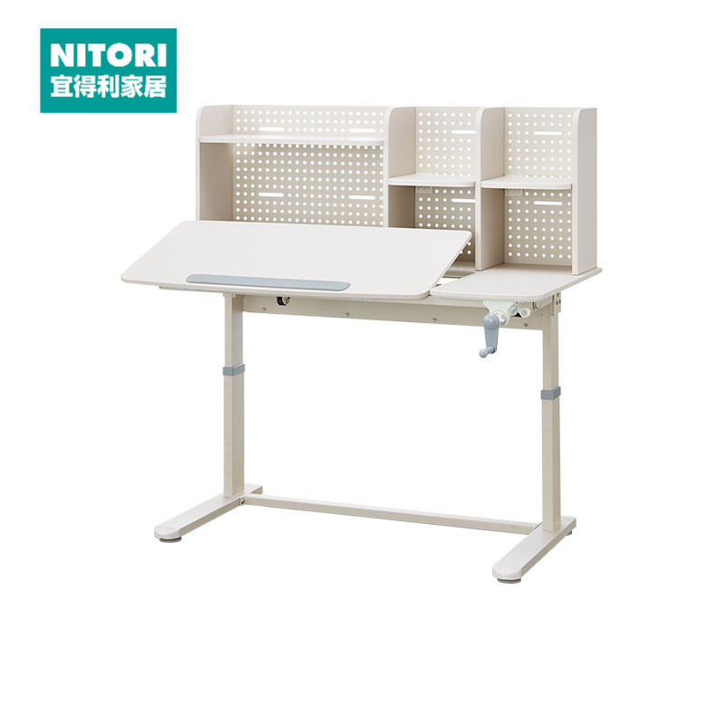 NITORI宜得利家居家具学习用书桌现代简约桌子带书架升降桌TJ001
