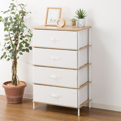 NITORI宜得利家居 客厅家用收纳箱立式多层储物收纳柜PST2 LBR/WH