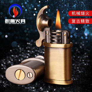 砂轮复古防风煤油打火机口袋机 海豚702便携迷你超小老式 祝融