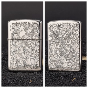 个性 佐罗902白铜精雕图案打火机男士 潮流防风火机批发 祝融