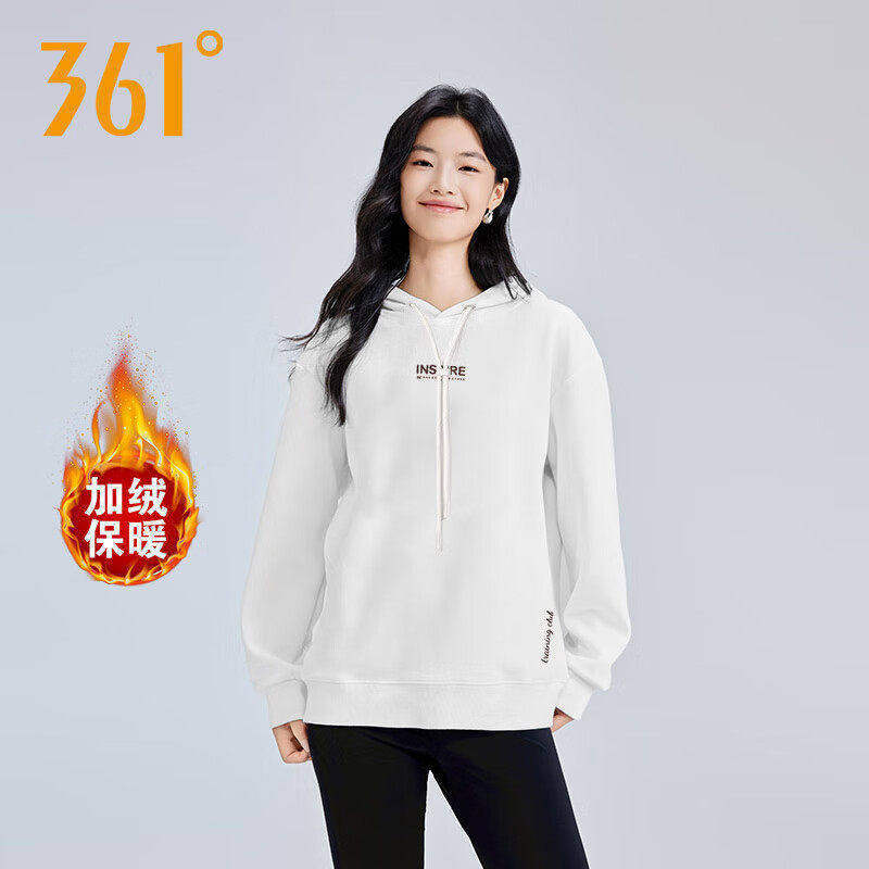 361度运动卫衣女加绒保暖