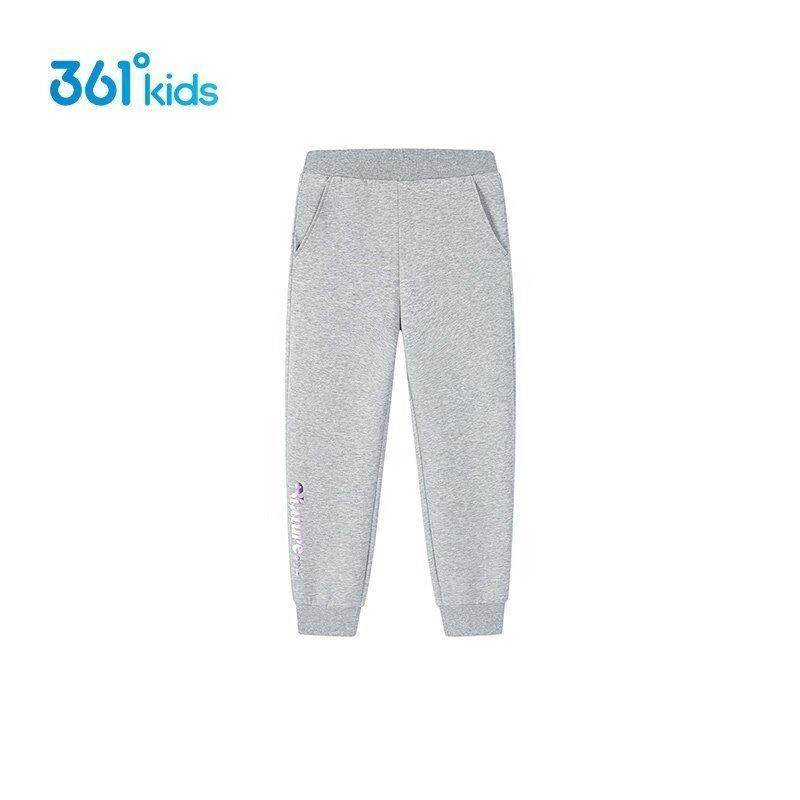 361°童装女童运动裤针织长裤2026春季新款中大童弹力束脚裤子