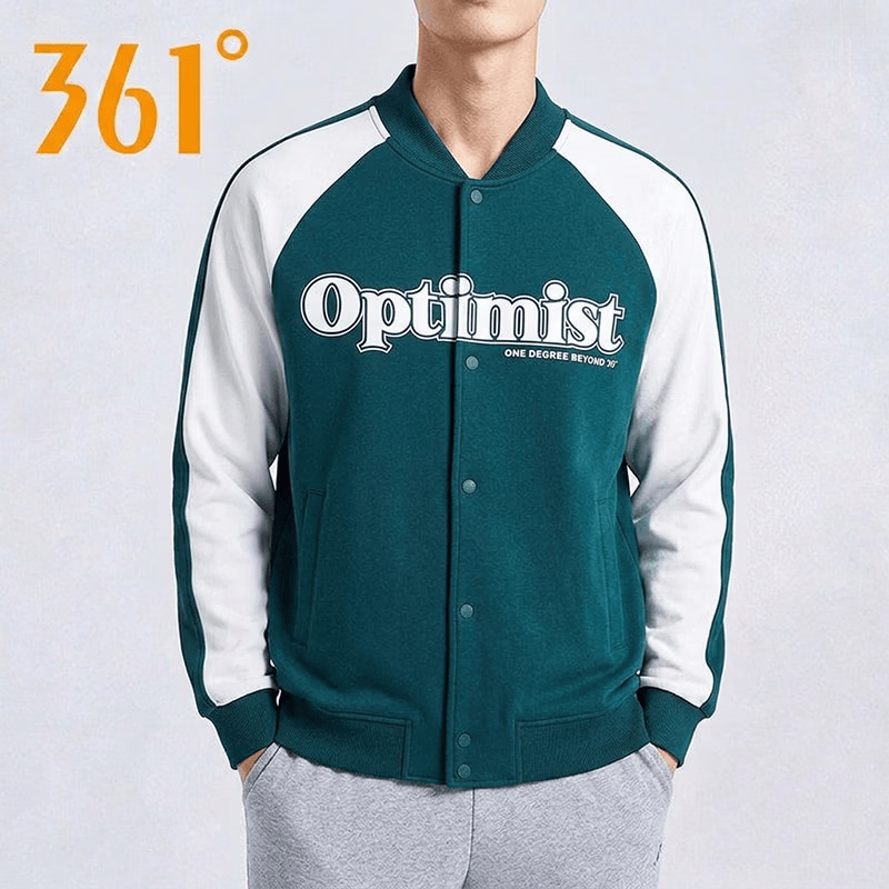 361°开襟卫衣棒球服男