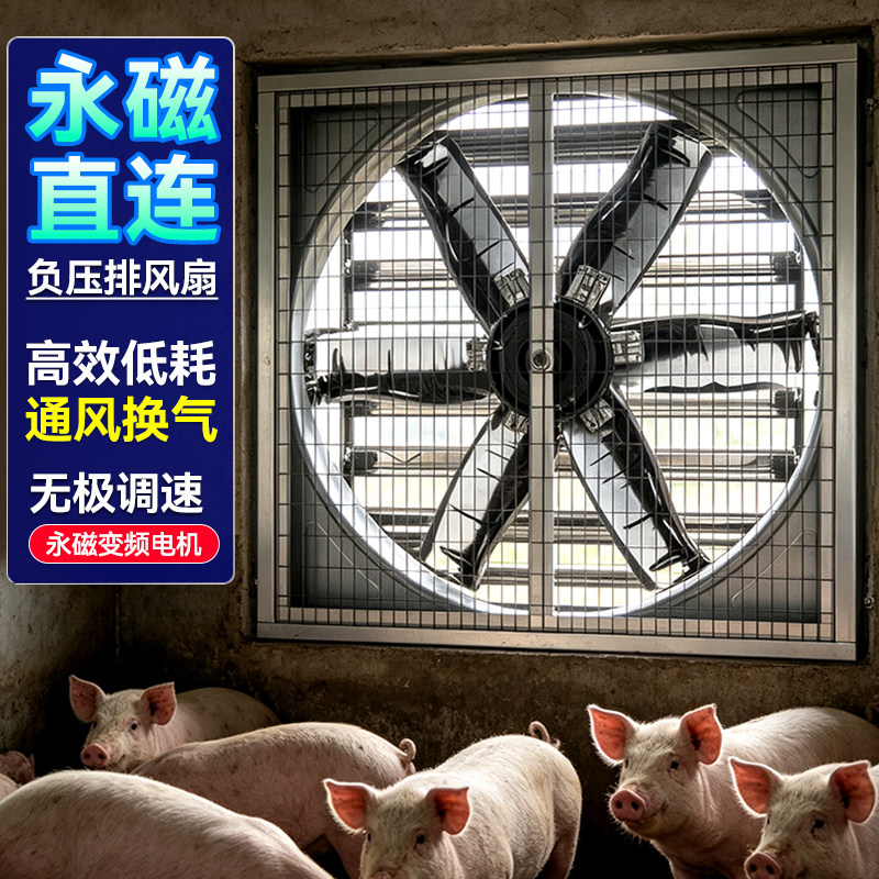 永磁电机工业负压风机大功率强力通风排气扇商用养殖场抽风机变频