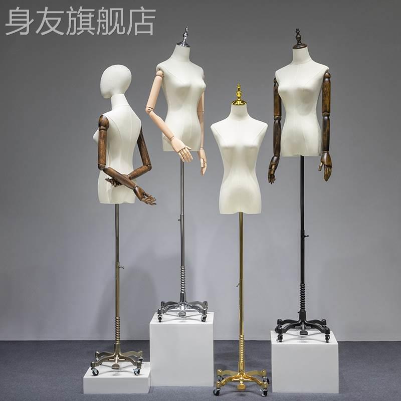 服装店模特道具女全身橱窗展示架半身万向轮婚纱假人台人体模特架