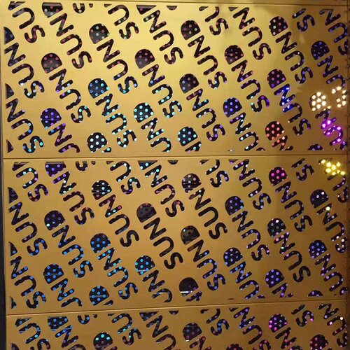 新品冲孔铝单板穿g孔镂空u雕花板广告外墙装饰双曲圆柱铝板幕墙造