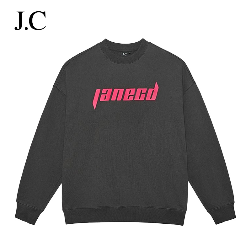 原创印花J.C秋季美式宽松卫衣