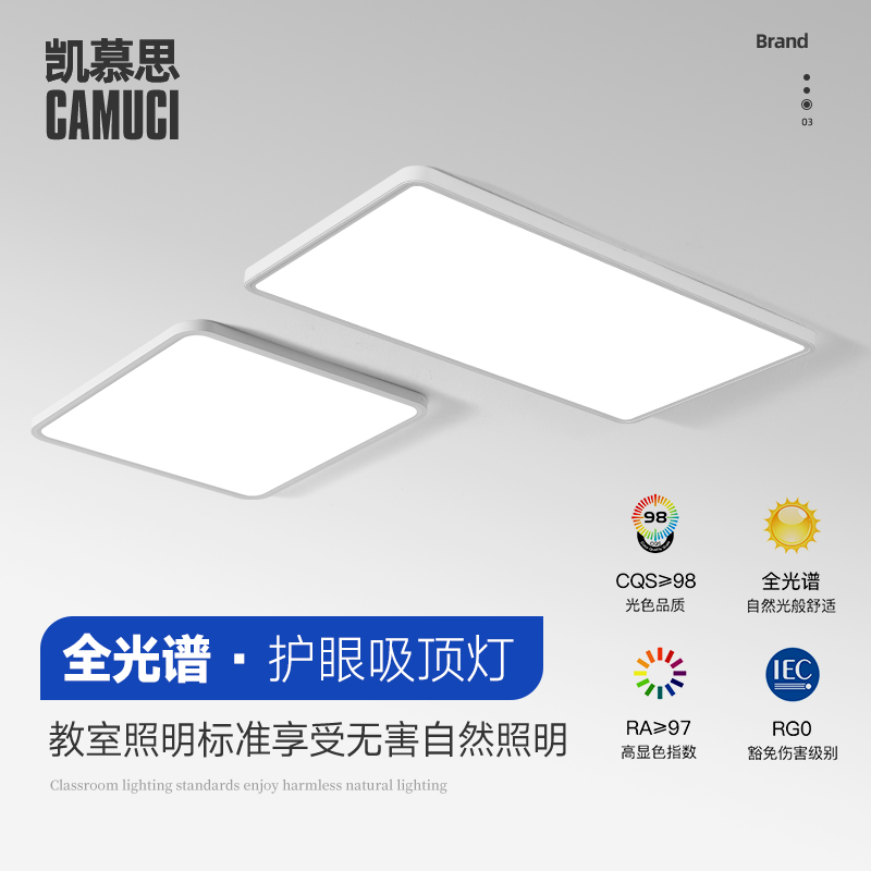 全光谱护眼客厅灯简约现代大气2024年新款大灯吸顶灯网红灯具主灯