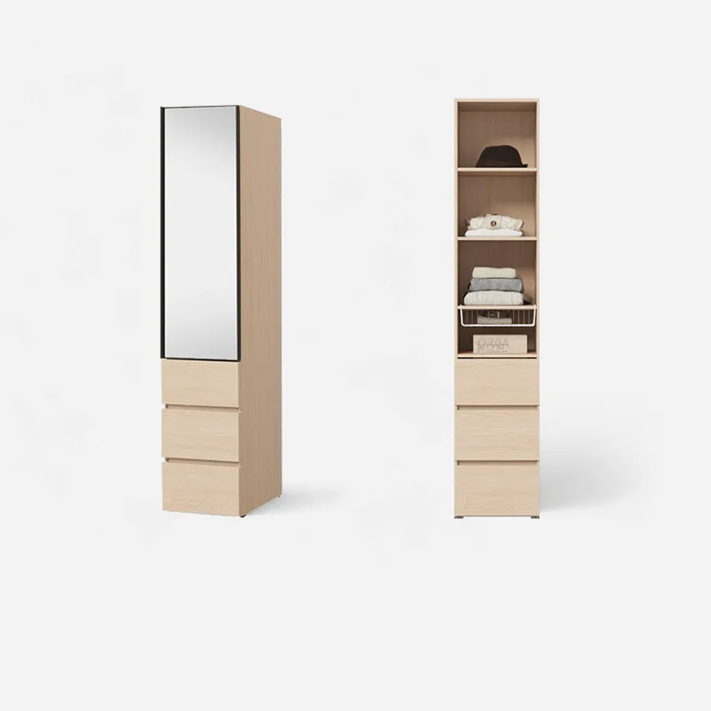 实木衣柜带镜现代简约卧室小户型