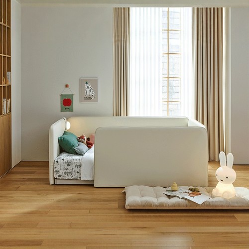 汉森儿童皮床现代简约单人床