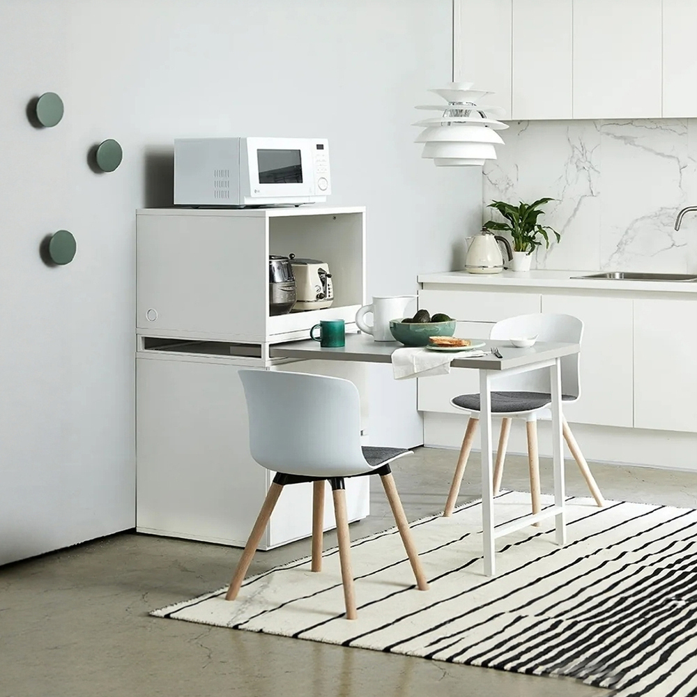 实木餐边柜储物柜一体