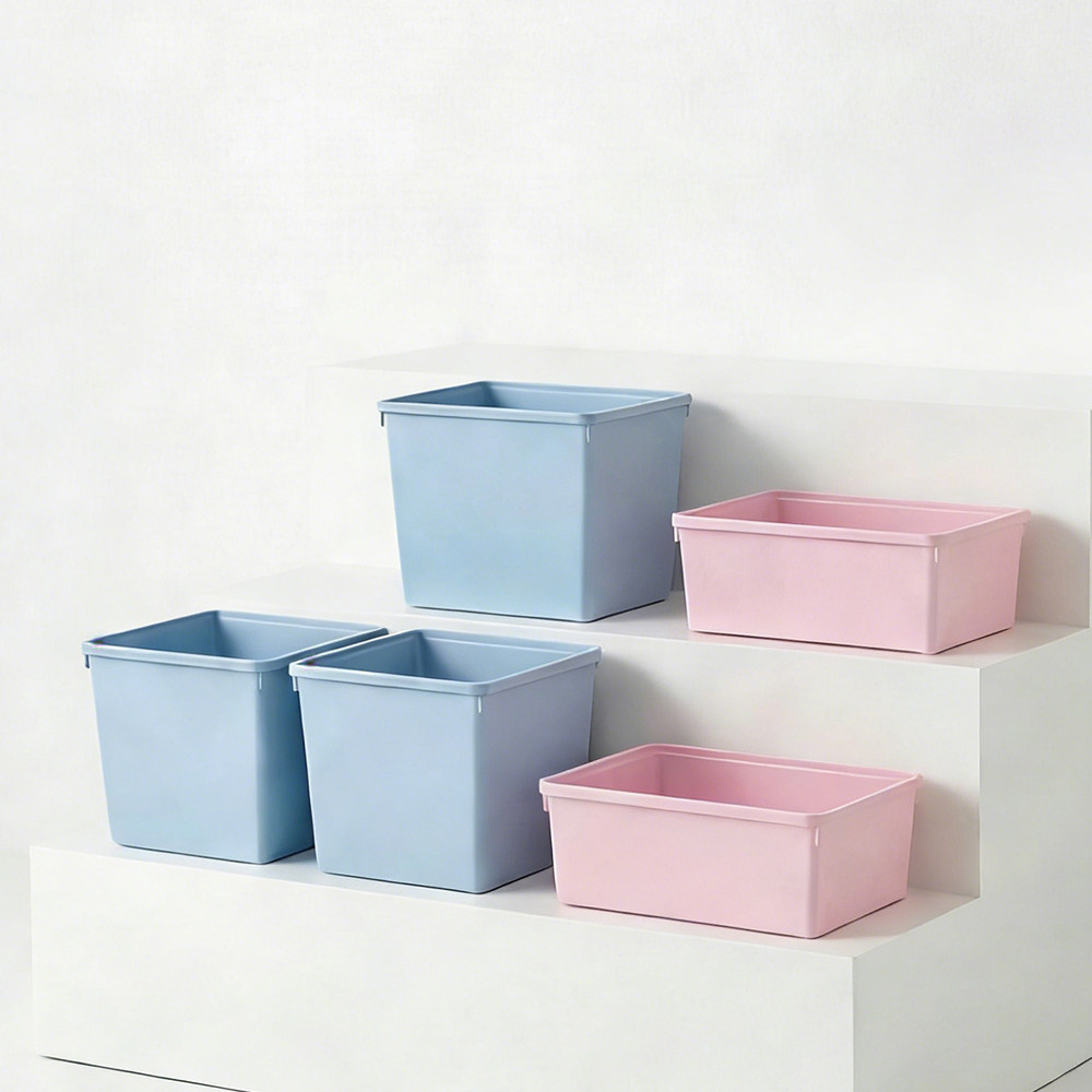 hanssem汉森儿童收纳箱收纳盒带盖卧室客厅桌面置物五件套2大3小,住宅家具,儿童玩具收纳箱,淘宝优惠券,粉丝福利购,淘宝优惠卷