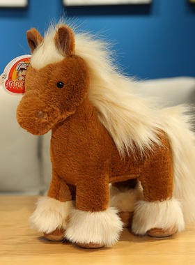 仿真马毛绒玩具公仔可爱小马玩偶安抚娃娃大白马抱枕儿童生日礼物