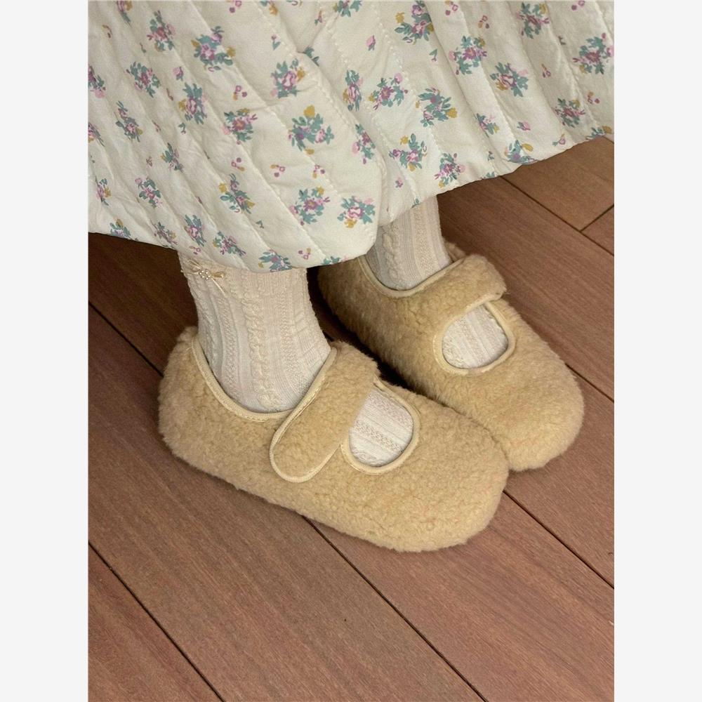 勃肯鞋女鞋冬加绒加厚底