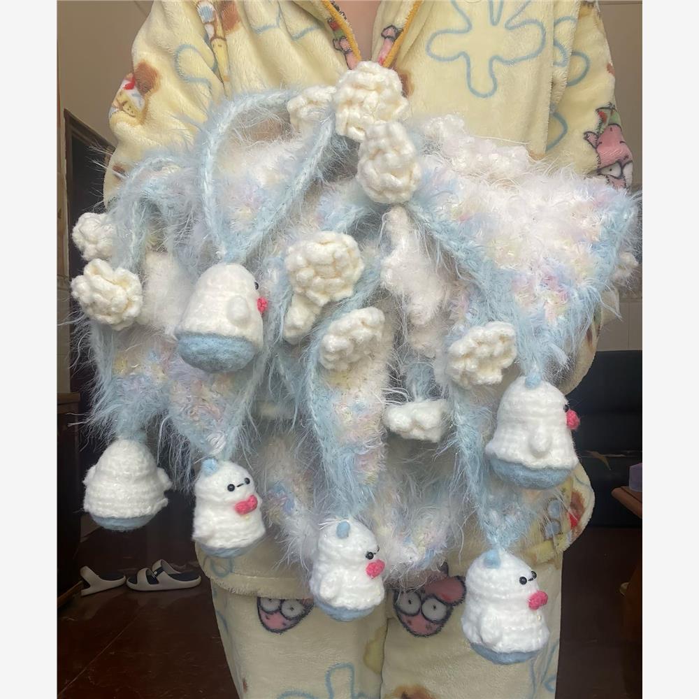 冰雪可爱小雪人毛线编织