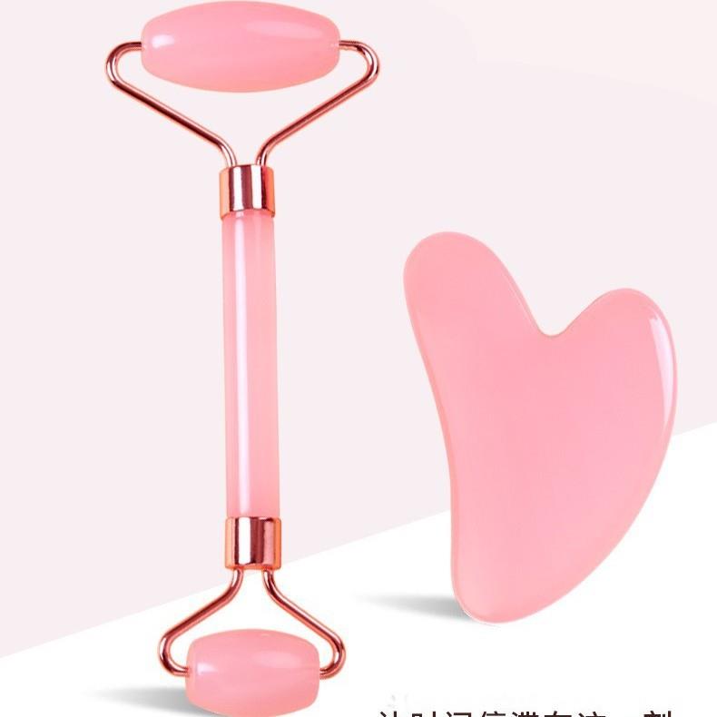 树脂心形刮痧脸面部滚轮按摩器套装专用面脸部美容双头滚轮按摩器