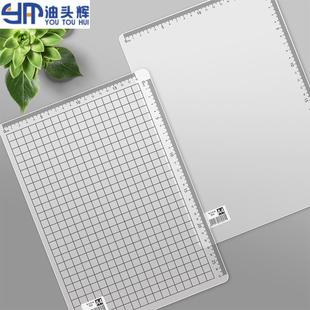 垫本小学生垫字板书桌垫板硬A4透明考试办公财务复写板书写网格刻度防滑桌垫