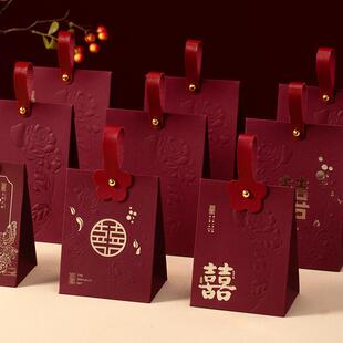 结婚用喜糖盒高级感结婚新款 高级感大号婚礼订婚糖盒袋糖果礼盒