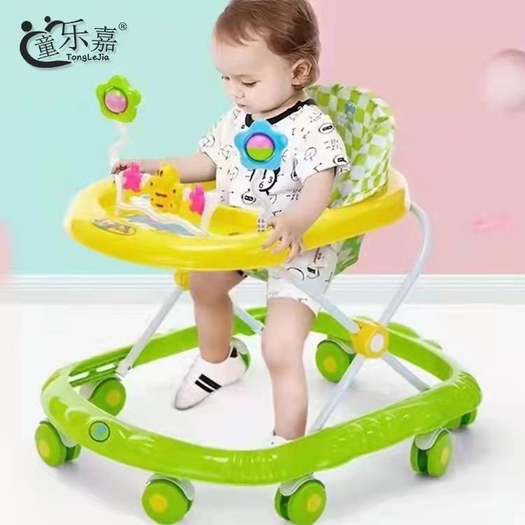学步车防o型腿婴儿多功能宝宝男女防侧翻6-12个月可折叠款