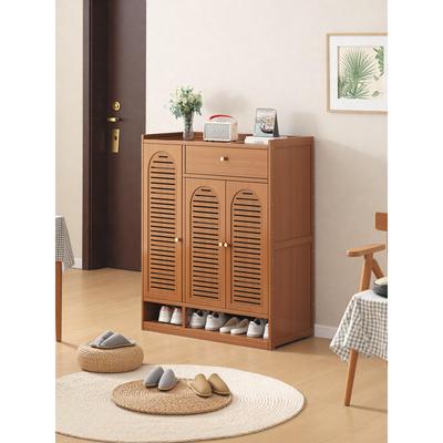 2025新款入门鞋柜门外走廊用带门鞋柜热销榜家用门口非实木楠竹多