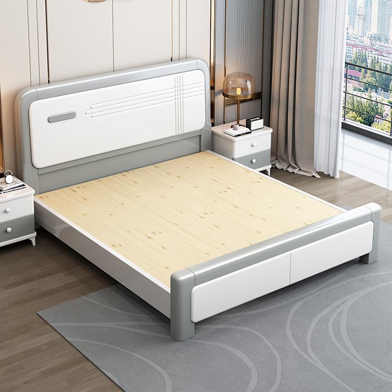 木头床双人床1米5新式单人床实木床现代简约1.8米主卧北欧双人1.5