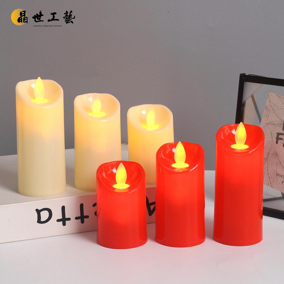 仿真斜口摇摆蜡烛led电子蜡烛灯圣诞节生日婚庆舞台小蜡烛