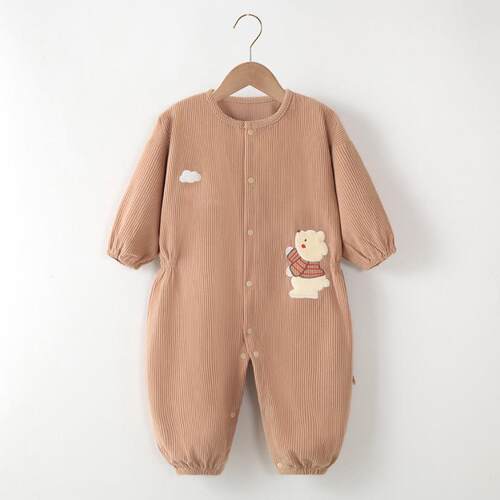 婴幼儿户外爬行服爬爬服男宝宝宝连体罩衣男女童秋冬爬行服全身可