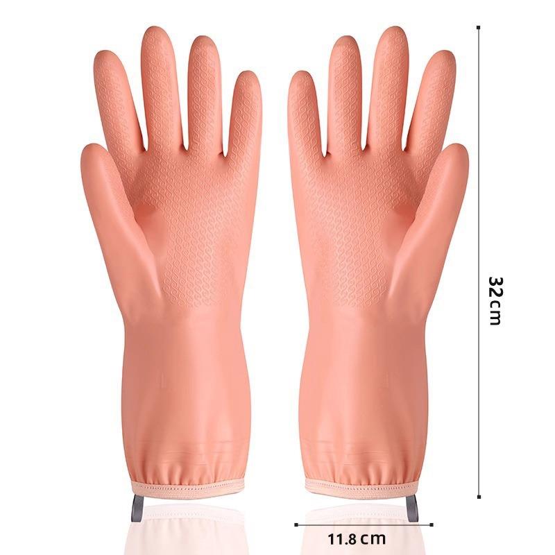 家用手套洗碗洗衣耐用女式干活小号手套加厚耐用乳胶清洁手套厨房