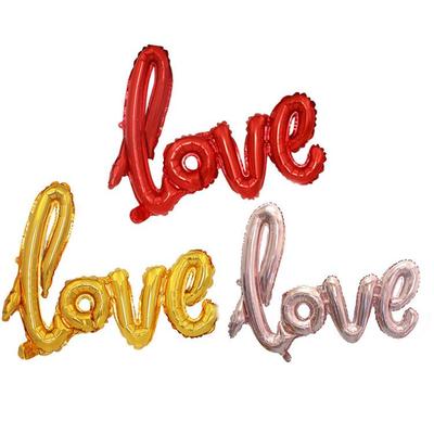73x43cm七夕情人节婚庆婚礼婚房装饰布置中号连体LOVE铝膜气球