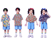 兒童港風(fēng)復(fù)古80年代懷舊表演出服裝花襯衫小學(xué)生運(yùn)動(dòng)會(huì)幼兒園啦啦
