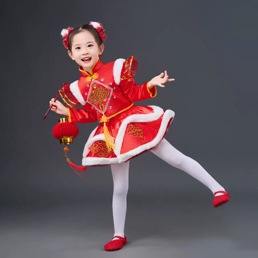 元旦喜庆开门红打鼓演出服