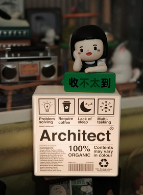 适合建筑师的创意礼物牛马打工人桌面摆件发光冰箱贴小众氛围灯