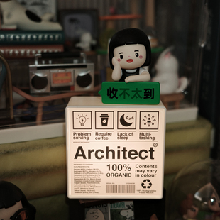 适合建筑师的创意礼物牛马打工人桌面摆件发光冰箱贴小众氛围灯