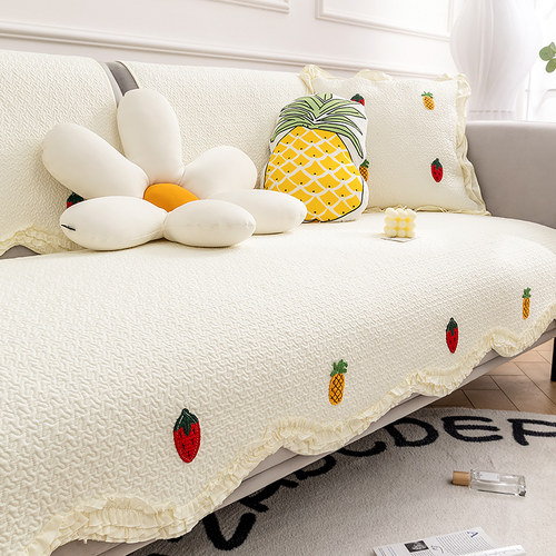 全棉面料防滑田园清新沙发垫