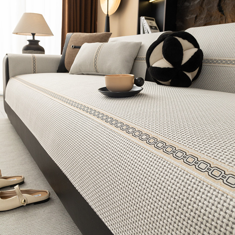 新款棉麻沙发垫纯色2025四季通用轻奢高级直排防滑皮坐垫套罩盖巾,居家布艺,沙发垫,淘宝优惠券,粉丝福利购,淘宝优惠卷