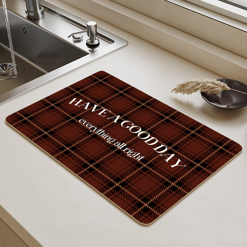 科技皮沥水垫厨房台面吸水垫美式防油免洗餐具控水垫桌面隔热垫子,居家布艺,厨房地垫,淘宝优惠券,粉丝福利购,淘宝优惠卷