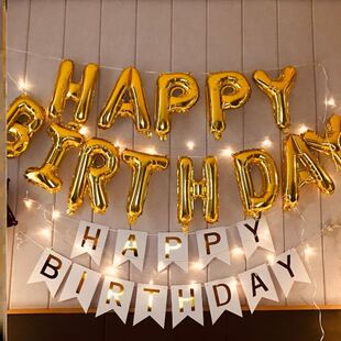 Happy Birthday Balloons banner baby生日气球横幅