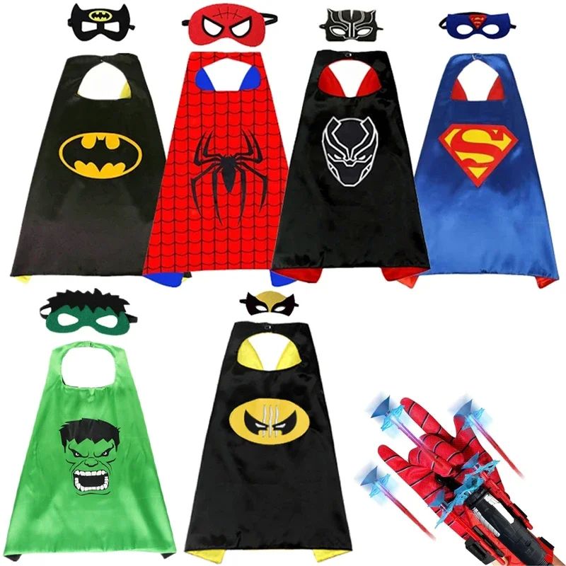 Superhero Cosplay Capes for Boys Girls Captain America Hulk