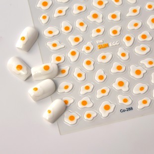 Sun Stickers Egg Art 可爱荷包蛋3D立体背胶美甲贴纸 Nail Cute