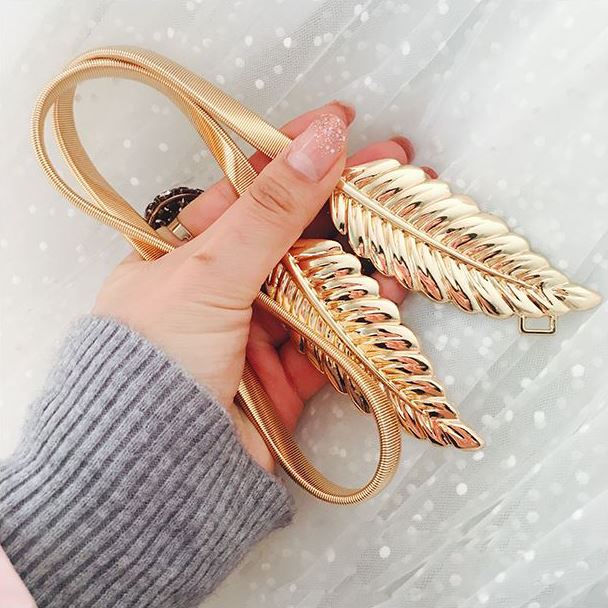 Leaves Elastic Stretch Waist Belt Ladies Girdle Waistband