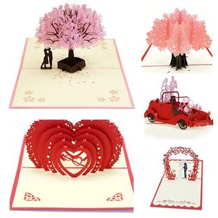 3D Pop Up Love Card with Envelope Valentines Day Birthday An